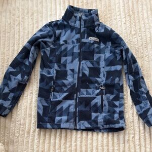 Columbia Kids Blue Geo Fleece Zip Jacket
